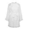 Load image into Gallery viewer, Simplee Lace up backless mesh dress women Elegant stringy selvedge sash mini dress Fashion long flare sleeve dresses vestidos